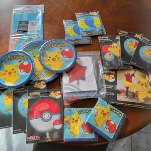 Pokemon Party Supplies Set - Blue and Red